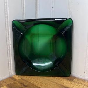 Vintage green ashtray